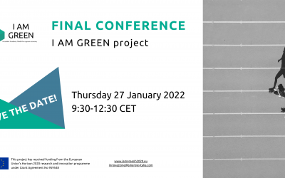 Save the Date: giovedì 27 gennaio 2022 è in programma la Final Conference del progetto I AM GREEN